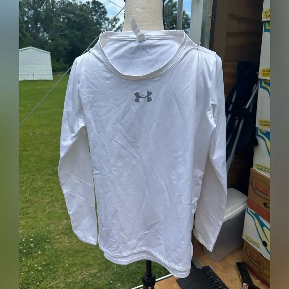 Under Armour White Long Sleeve Performance Tee